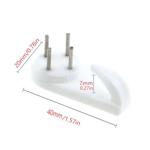 Image of 35PCS Invisible Nails Hooks Wall Hanging Cross Stitch Oil Painting Picture Frame Clock Keys Umbrella Hangers White Plastic Metal Nails for Hanging Bag and Artwork and Keychain