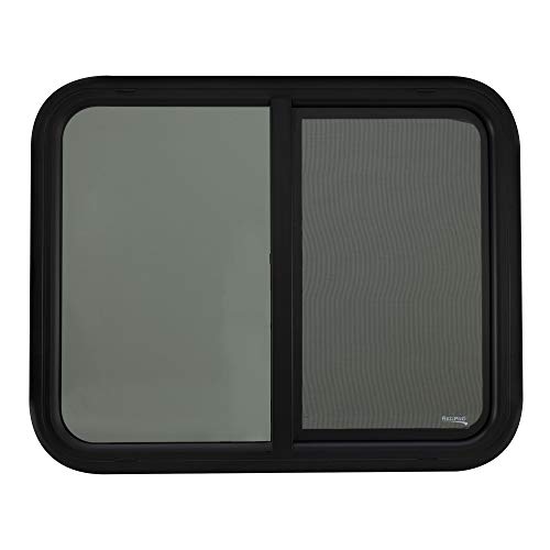 Recpro Rv Window | Teardrop 30" W X 24" H Horizontal Slide | 1 1/2 Wall Thickness | Rv Window Replacement (1 Window, With Trim Kit) | Made In Usa #TOP1
