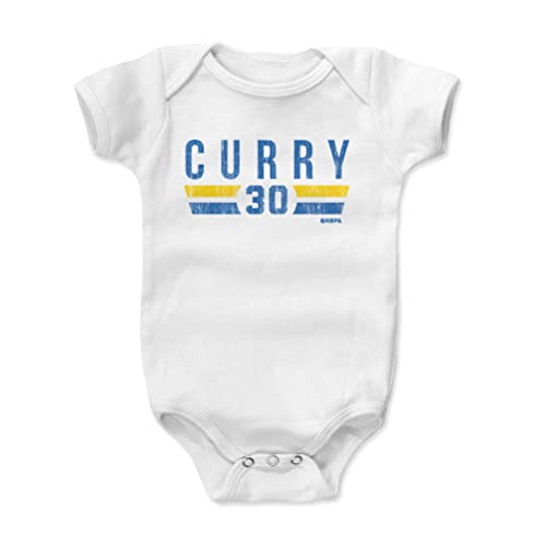 500 LEVEL Steph Curry Baby Infant One Piece Bodysuit (6M, White) - Steph Curry Golden State Font B