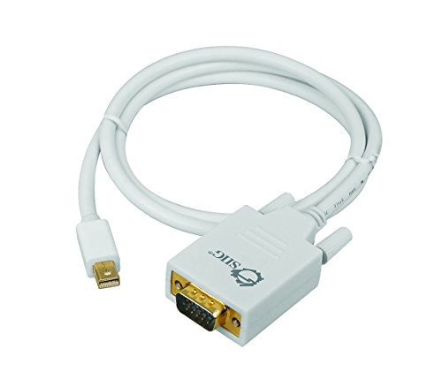 SIIG CB-DP0Y11-S1 3-Feet Gold Plated Mini DisplayPort to VGA Converter Cable, Thunderbolt Compatible