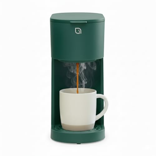 Image of WILLOW K-Cup Coffee Maker, Single Serve Coffee Maker with 6 to 12oz Brew Size & Strong Brew Option, Single Cup Coffee maker made with 99% PCR Recycled Plastics, Coffee Machine - HUNTER GREEN