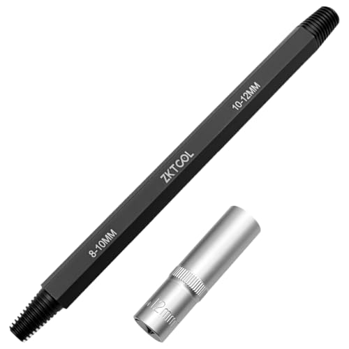 ZKTOOL 8~12MM pour l'Extraction de Bougies d'Allumage Cassées, Kit d'Extracteurs de Tarauds, Utilisé pour Retirer Les Bougies d'Allumage Bloquées ou...