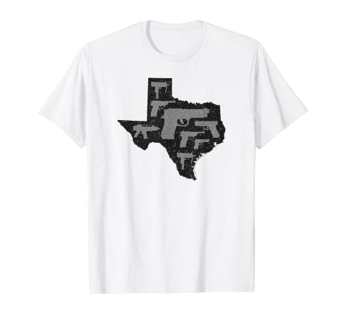 Texas Map Guns 2nd Amendment T-Shirt
