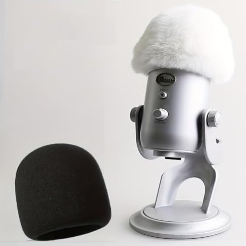 Nota: questa confezione combinata è compatibile solo con Blue Yeti e Yeti Pro e altri microfoni a condensatore della stessa dimensione. La confezione include 1 copertura per parabrezza pelosa per microfono e 1 copertura in schiuma.