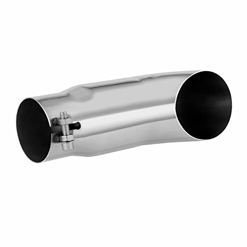 Image of Turn Down Exhaust Tip, 3 Inch Inlet Stainless Steel,Bolt On Installation