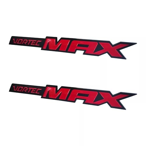 Image of Car 3D Side Door Tailgate Badges Emblem Decals Replacement for Vortec MAX 3Pcs (Black Red)