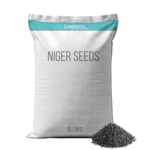 Leagrams Niger Seed Wild Bird Food Refill 8L Easy-Pour Bag High Energy Feed for Finches and Small Birds
