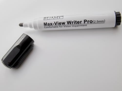 bullet tip-25mm pack of 15 black water-based ink max-view writer pro bold writing pen low vision assistive writing tool for visual impairmentodorlessnon-toxicno oilalcohol free