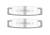 2pcs Custom Free Engraving Stainless Steel Sport Fitness Running Training Shoelace Sneakers & Shoe Tags