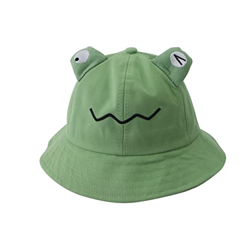 PACKOVE Straw Bucket Hat for Kids Uv Protection Boys/Girls Sun Hat for Summer for Outdoor Activities Green