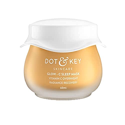 Dot & Key Glow – C Sleep Mask, Vitamin C Overnight Radiance | Face Mask for Glowing Skin | With Vitamin C + Hyaluronic Acid | Paraben Free | For Women & Men | For All Skin Types | 60ml