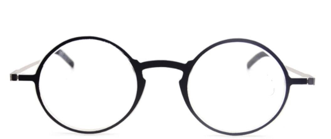 round reading glasses for men and women with universal pod case blue ray protection eyeglasses
