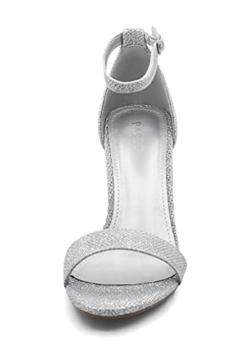 Image of PARTY Women's Chunky Block Heels Open Toe Ankle Strap 3 Inch Heeled Sandals Comfortable for Wedding and Prom