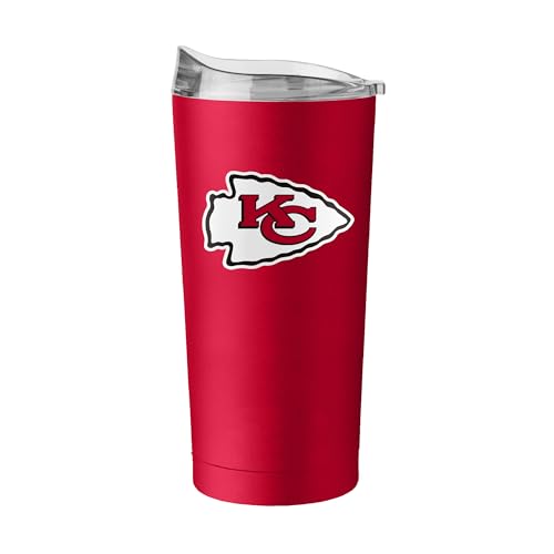FANMATS NFL Kansas City Chiefs 20 oz Stainless Steel Tumbler Powder-Coated | 20 Fluid Ounces | Vacuum Insulated | Team Color