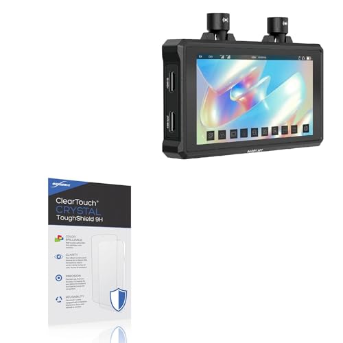 BoxWave Screen Protector Compatible With Hollyland Camera Field Monitor M1 (5.5 in) - ClearTouch Crystal ToughShield 9H (2-Pack), Clear 9H Tough Flexible Film Screen Protector