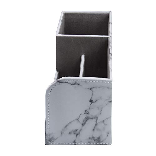 Voicefly Pencil Holder Pen Holder Marble Desk Accessories Pu Leather, Desk Organizer For Art Assecories Cell Phone, Glasses, Name Cards, Remote Control, Cute (Marble) #TOP4