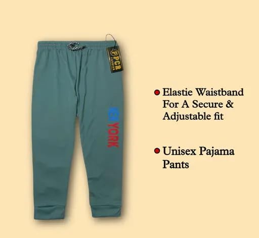 Image of Unisex Kid's Cotton Solid Elastic Waistband Combo Multicolor Track Pants Casual Fit 121