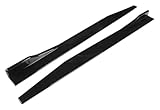 Coche Faldones Laterales Faldón Lateral para Coche 118 M Reduce Resistencia Aire Alas Negras Brillantes Separador Labios Parachoques Escalón(Bright Black)