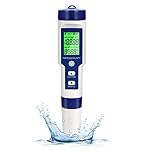 GuDoQi Digital PH Meter, 5 in 1 Water Quality Tester with Backlight, PH/TDS/EC/Salinity/Temp Meter with ATC, 0.01 Resolution High Accuracy Pen Type Tester, for Aquarium, Spas, Drinking Water