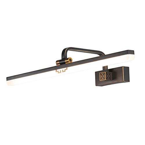 Lampe applique murale LED noire cuivre 53cm pour miroir salle de bain