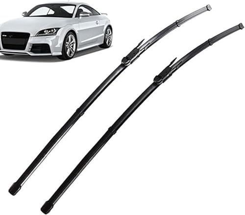 LANAZU Essuie-Glace Silencieux, Balais d'essuie-Glace Avant pour Audi TT MK2 8J 2006-2014,Brosses de vitres de Pare-Brise Facile à Installer