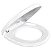 BHBXZZDB Sedile WC, Copriwater Universali O/U/V Forma, Ammortizzata Muto Toilet Seat Bagno in Plastica Antibatterico Bianco