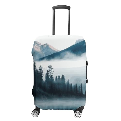 Carry on Luggage Cover Foggy Mountains Landscape Suitcase Covers for Luggages Tsa Approved Travel Luggage Sleeve Protector Elastic Suitcase Protector Anti-Scratch Washable Fits 19-30 Inch Case -XL