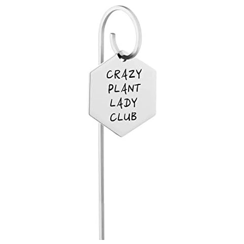 TIIMG Plant Pot Markers Crazy Plant Lady Club Gardener Gifts Funny Plant Marker Labels Garden Sign Markers Cover