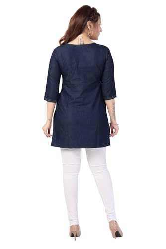Image of DARIKA Denim Kurtis for Women in Small & Plus Size.