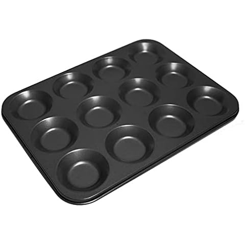 ALBERT AUSTIN Teflon Fairy Bun Non-Stick Cupcake Tray Muffin Tin Premium Coated, Cupcake Tins for Baking 12 Muffin Or Cupcake - 28x21x1.2cm Carbon Steel for Your Muffin Time Cover