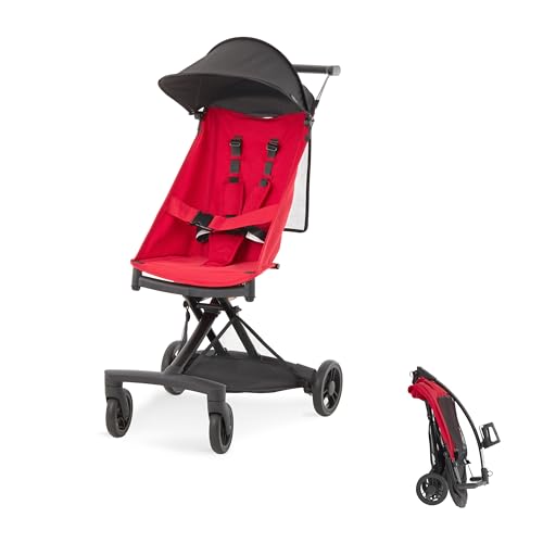 Evolur Roamer Ultra Light Stroller in Red, Travel-Ready...