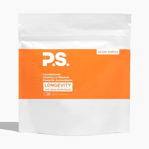 Image of PS Longevity Supplement - Anti-Aging Multivitamin for Men & Women - Premium Methylated B Vitamins, CoQ10, NR, Urolithin A & Natural Antioxidants - Cellular Health, Energy & Memory - 2 Month Supply