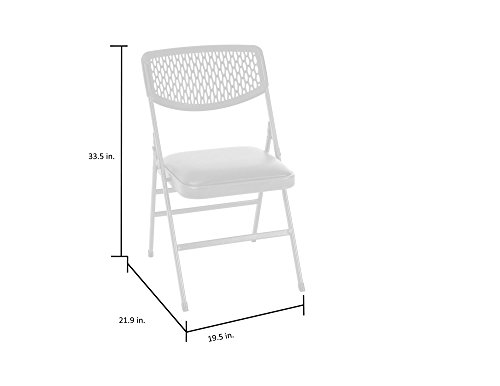 Image of Cosco Products COSCO Ultra Comfort Commercial Fabric and Resin Mesh, Gray, 4-Pack Folding Chair, 4 Pack, Black