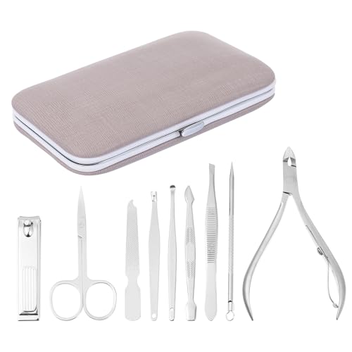 VILLCASE 9PCS�X�e�����X���l�C���}�j�L���A�g���}�[�Z�b�g �葫�̃P�A�ɍœK �v���t�F�b�V���i�� �Ή� �R���p�N�g�����^�ѕ֗� �a���� �ɂ�
