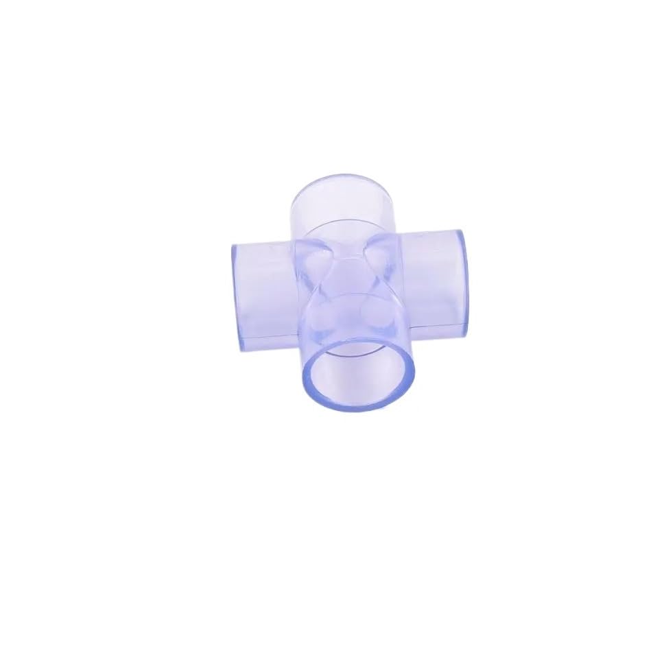 1~5 pezzi I.D20~63mm PVC trasparente connettori a croce uguali for acquario, serbatoio, giardino, irrigazione, raccordi for tubi dell'acqua(Inside Dia 32mm,5pcs)