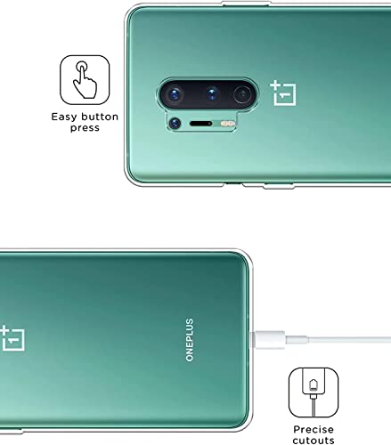 Image of NISHTECH for OnePlus 8 Pro Premium Transparent Hybrid Soft Slim Dust Proof Back Case Cover with Camera Protection