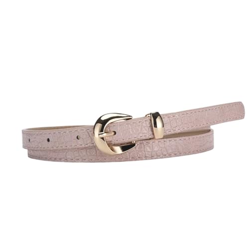 Rfmfkkg Pu Leather Thin Belt Women's Casual Jeans Dress Accessories Belt Simple Gold Pin Buckle Waistband