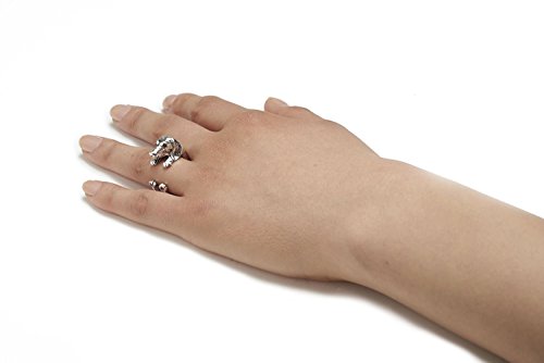 Bassotto Dachshund Anello in tono argento