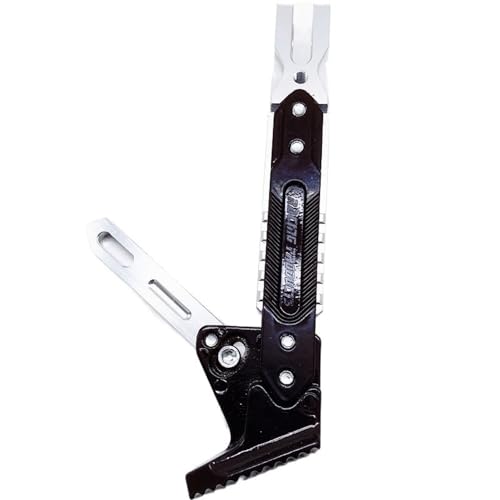 Béquille latérale de moto en métal CNC argenté réglable