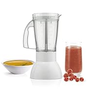 Moulinex AR6801 Chopper & Blender La Moulinette 800 W + Blender Double Blade Edelstahl 200 g und 750 ml 1-2-3 Früchte weiß/rot – Ansicht 3