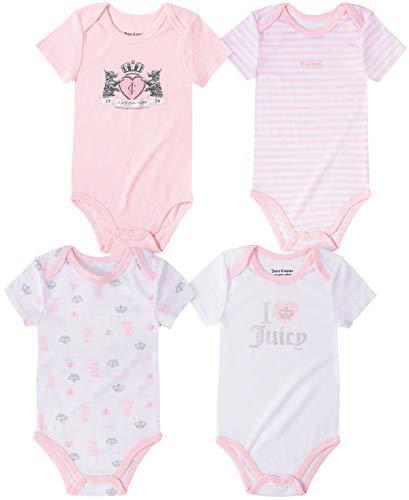 Image of Juicy Couture baby-girls 4 Pieces Pack Bodysuits