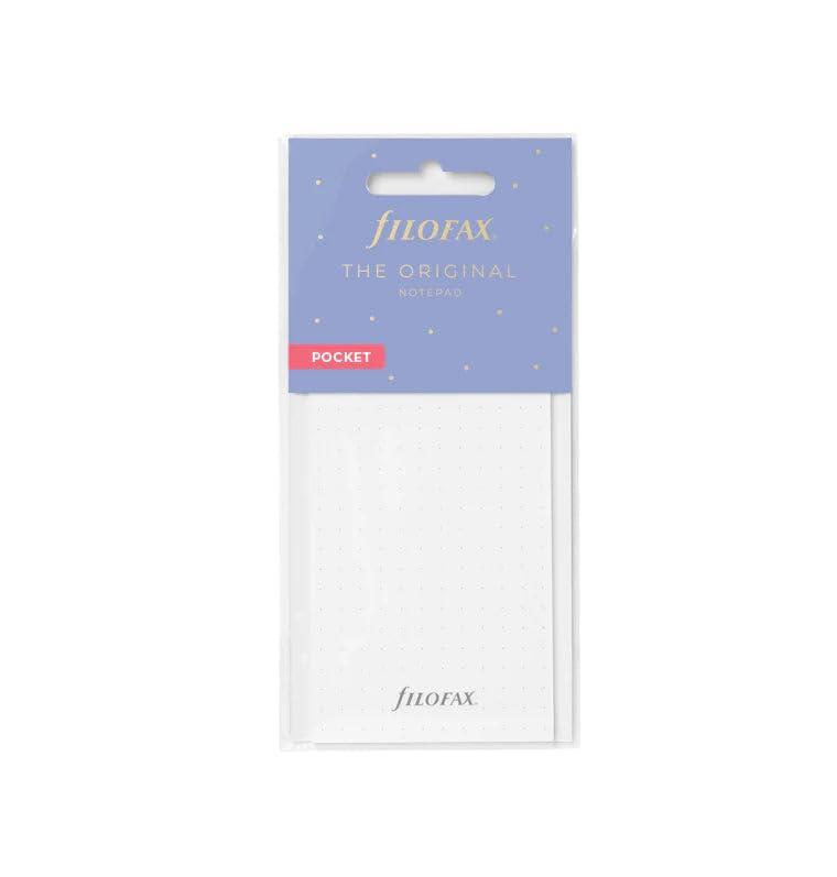 Filofax The Original Collection Pocket Size Notepad Refills, Dotted, 20 sheets, 5.04-inches Height