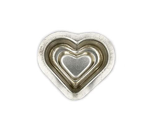 Matsunaga Seisakusho Silicone Processed Silver Double Hearts 5 Pieces