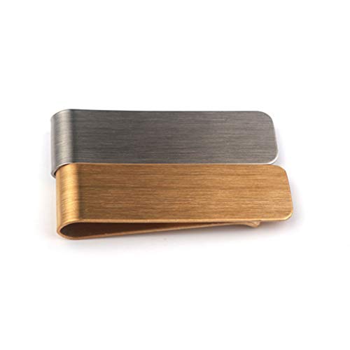 IHUIXINHE Metal Money Clip for Cash and Credit Cards, Brass Banknote Clip, Credit Card Holder, Wallet Credit Card Holder for Men, Slim and Simple3