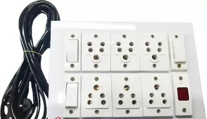 6+2 4 meter long wire extension with isi parts small plug 6 socket extension boards (white, 4 m)