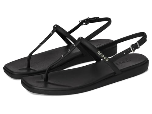 Crocs Miami Studded Thong Flip, Chanclas Mujer, Negro, 39/40 EU