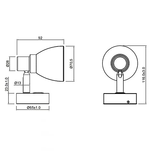12 Volt Rv Reading Lights, 12V/24V Dimmable Boat Reading Lamp, 3000K Warm Light, Sunset Color Frosted Glass Polishing Finish Led Light, Aluminum Sliver Finish, For Camper Trailer Interior Lighting 2Pk #TOP5