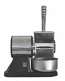 Montini Professionelle elektrische Reibe Serie 3000 mit abnehmbarer Profi-Stahlwalze – effektive Leistung 450 W – trocken geschmiert – Käse, Brot, Schokolade, Trockenfrüchte (schwarz)