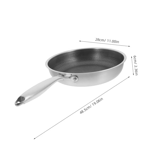 Wok de acero inoxidable con antiadherente y mango ergonómico miniatura 4