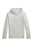 Manga larga. Polo Ralph Lauren Sudadera con capucha para hombre de algodón gris (AS3, alfa, m, regular, regular, normal), gris, M